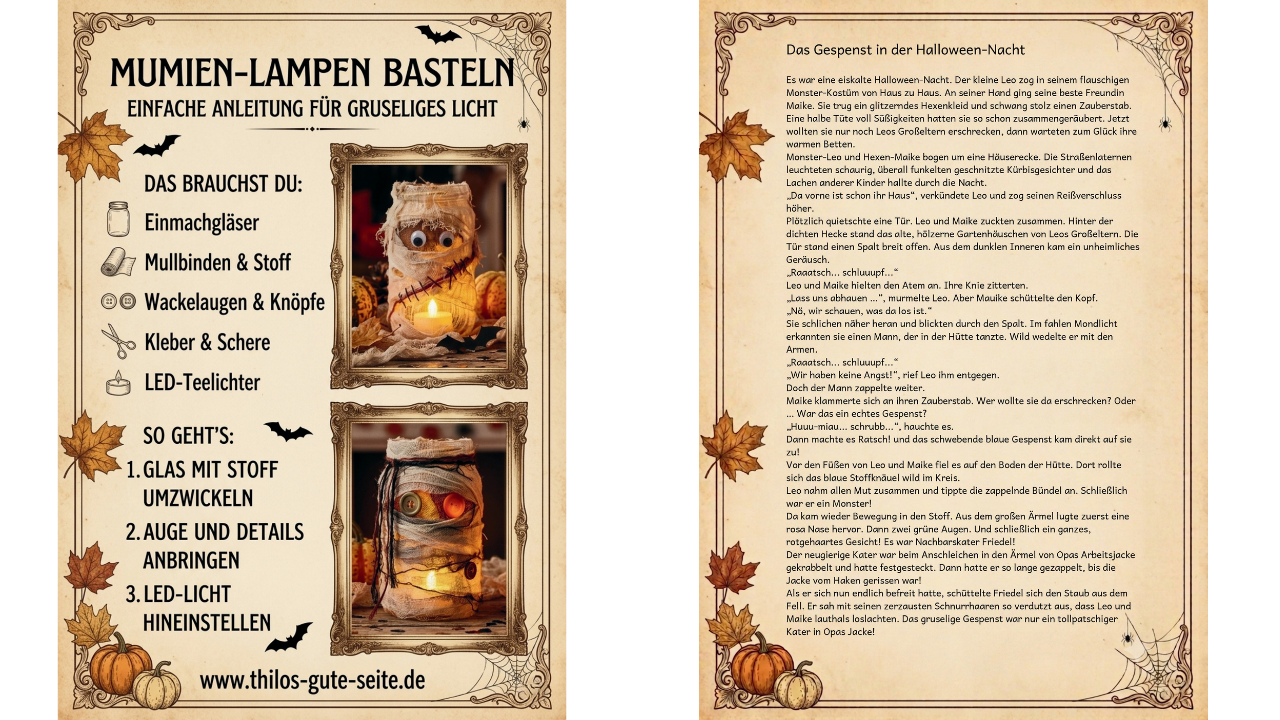 Mumienlampen Bastelanleitung
