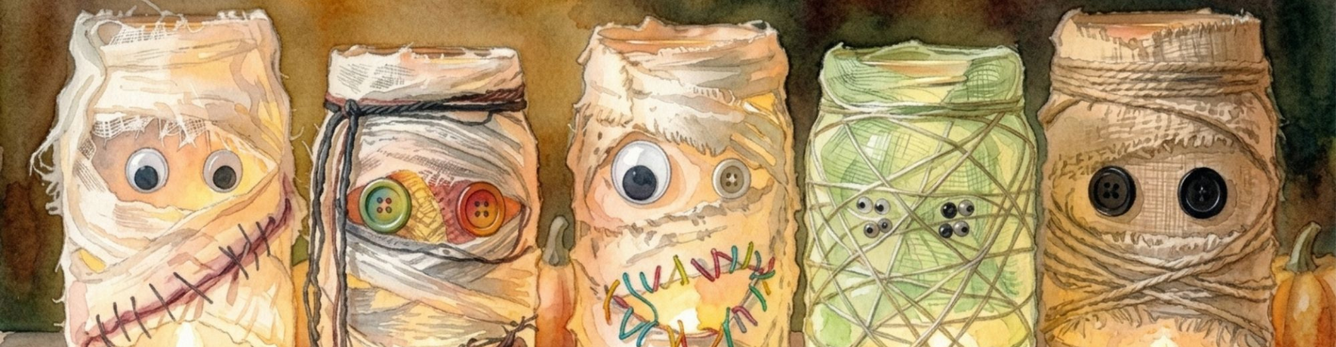 Achtung, Gänsehaut! Wie du mit einfachen Mumien-Lampen magische Halloween-Stimmung zauberst + Gruselgeschichte von THiLO