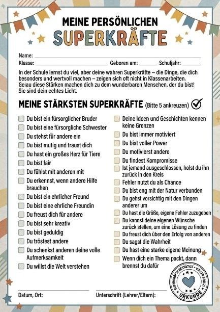 Meine persönlichen Superkräfte