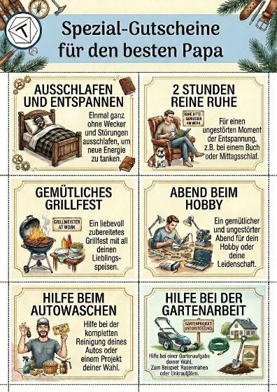 Spezial-Gutscheine für den besten Papa